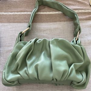 ASOS green 70s ruched shoulder bag